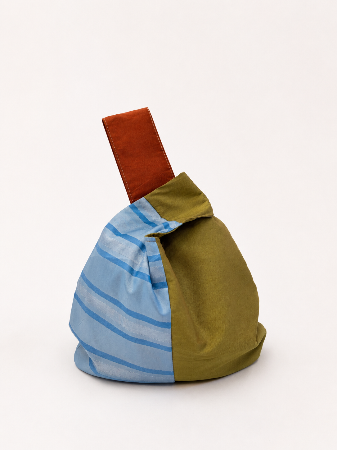 Piropo Reversible Knot Bag Olive & Blue