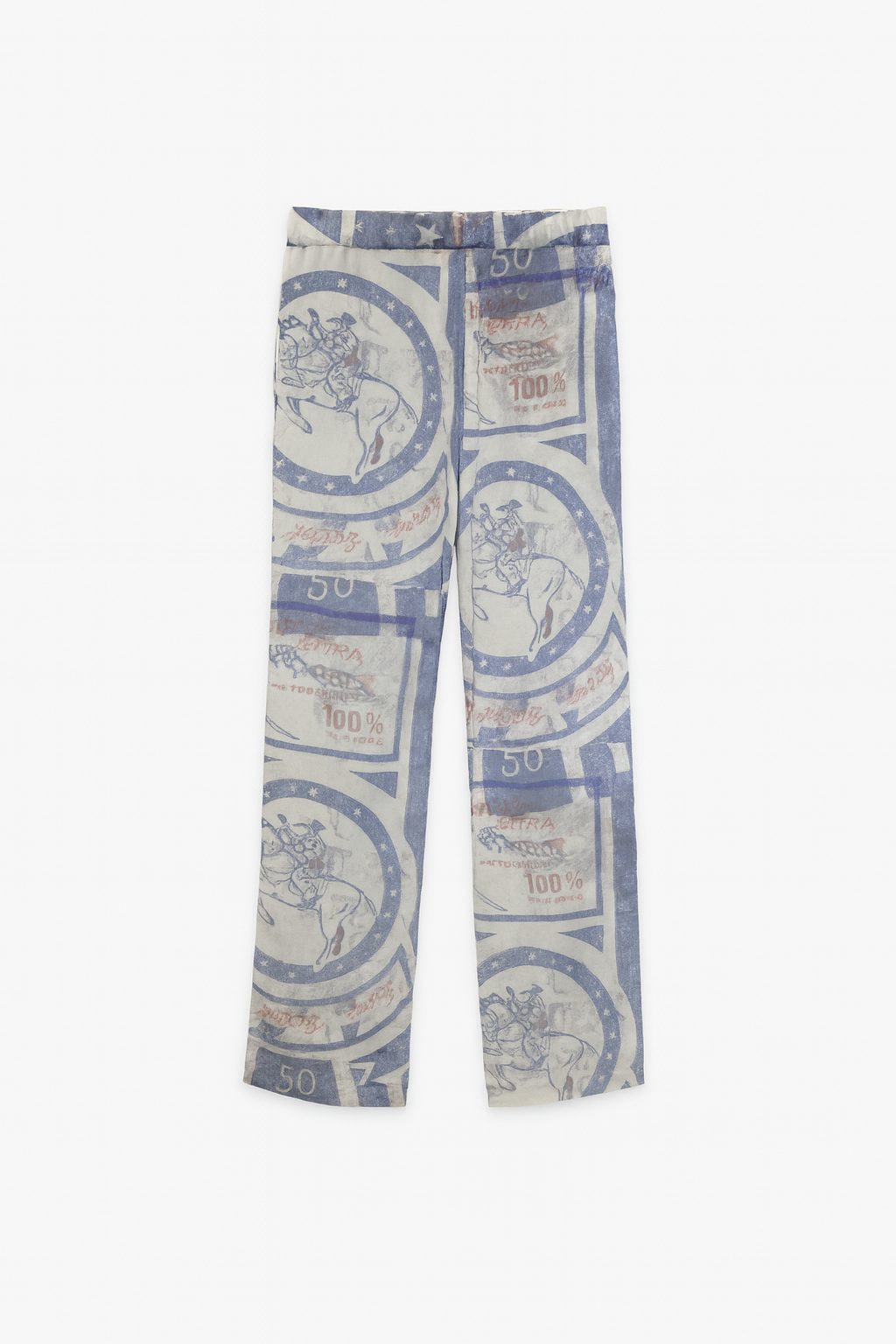 FEROZ FULL PRINT SILK PANTS