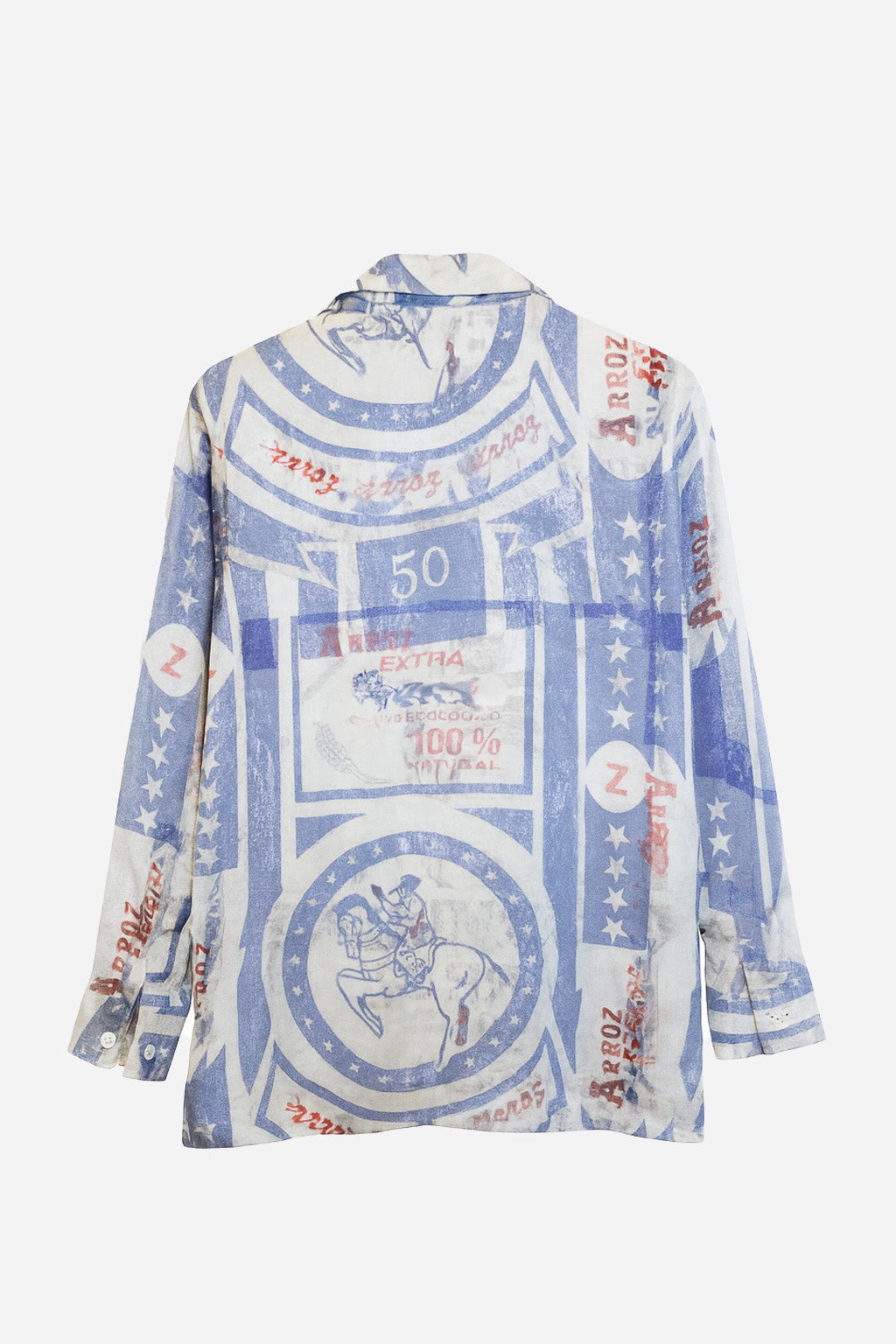 FEROZ FULL PRINT SILK LONG SLEEVE SHIRT