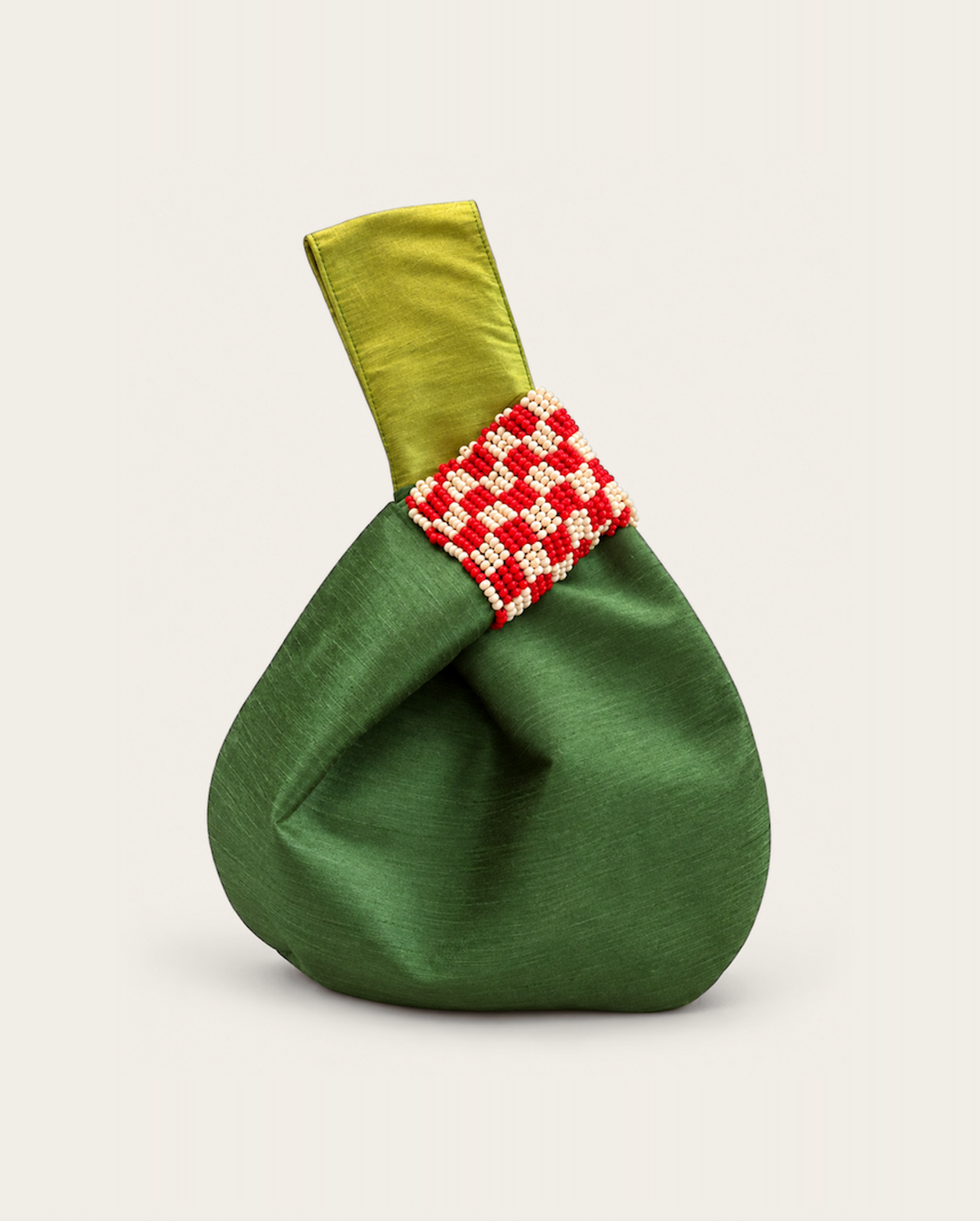 Piropo Knot Bag Verde with Beads