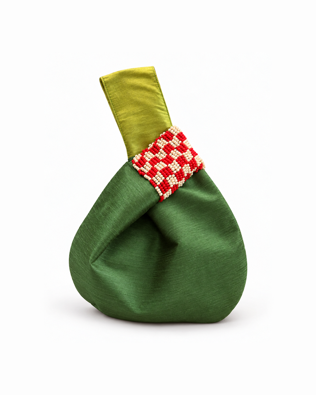 Piropo Knot Bag Verde with Beads