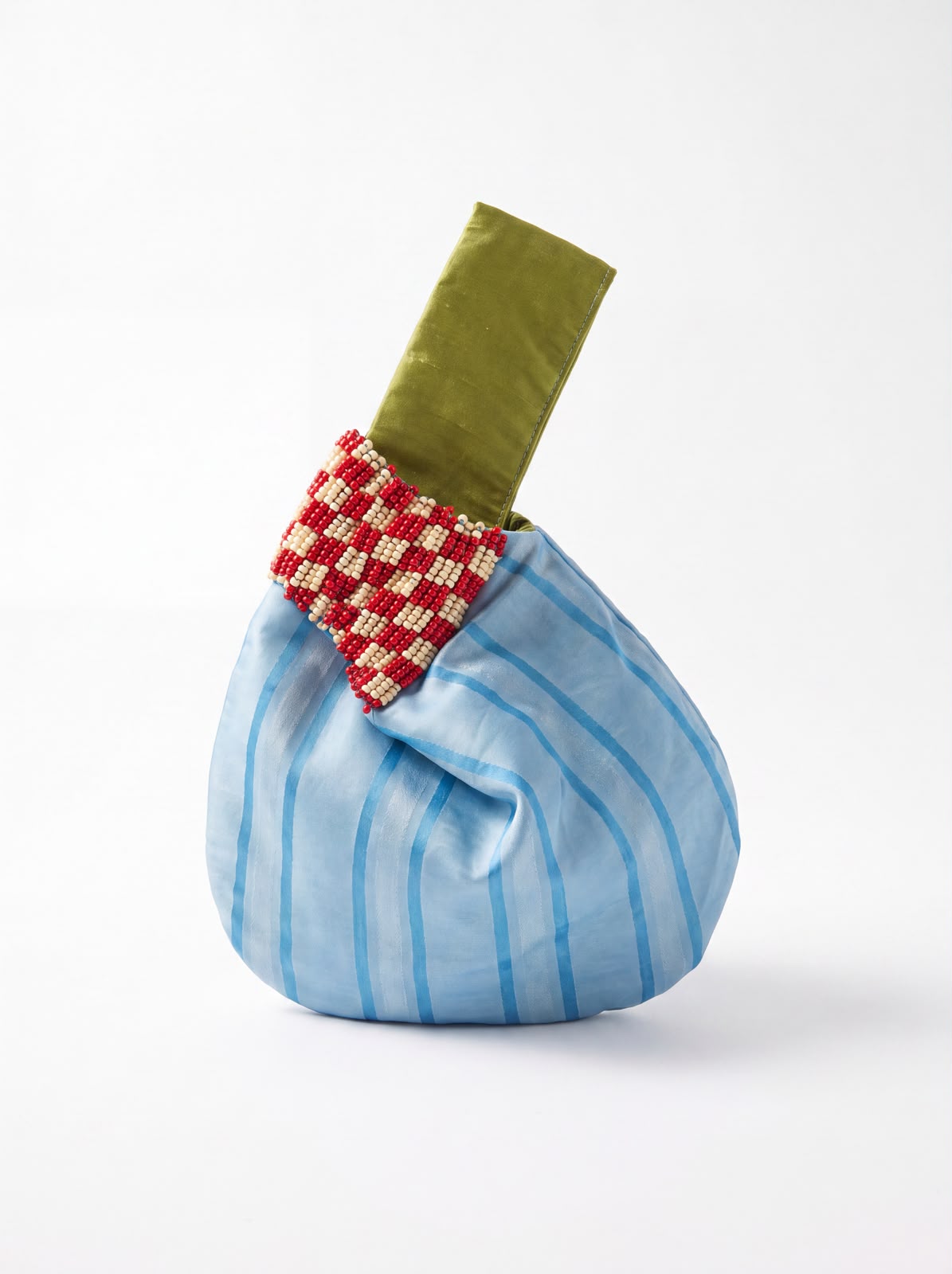 Piropo Knot Bag Celeste With Beads