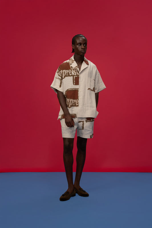 SUAVE RED & CREAM SHORTS