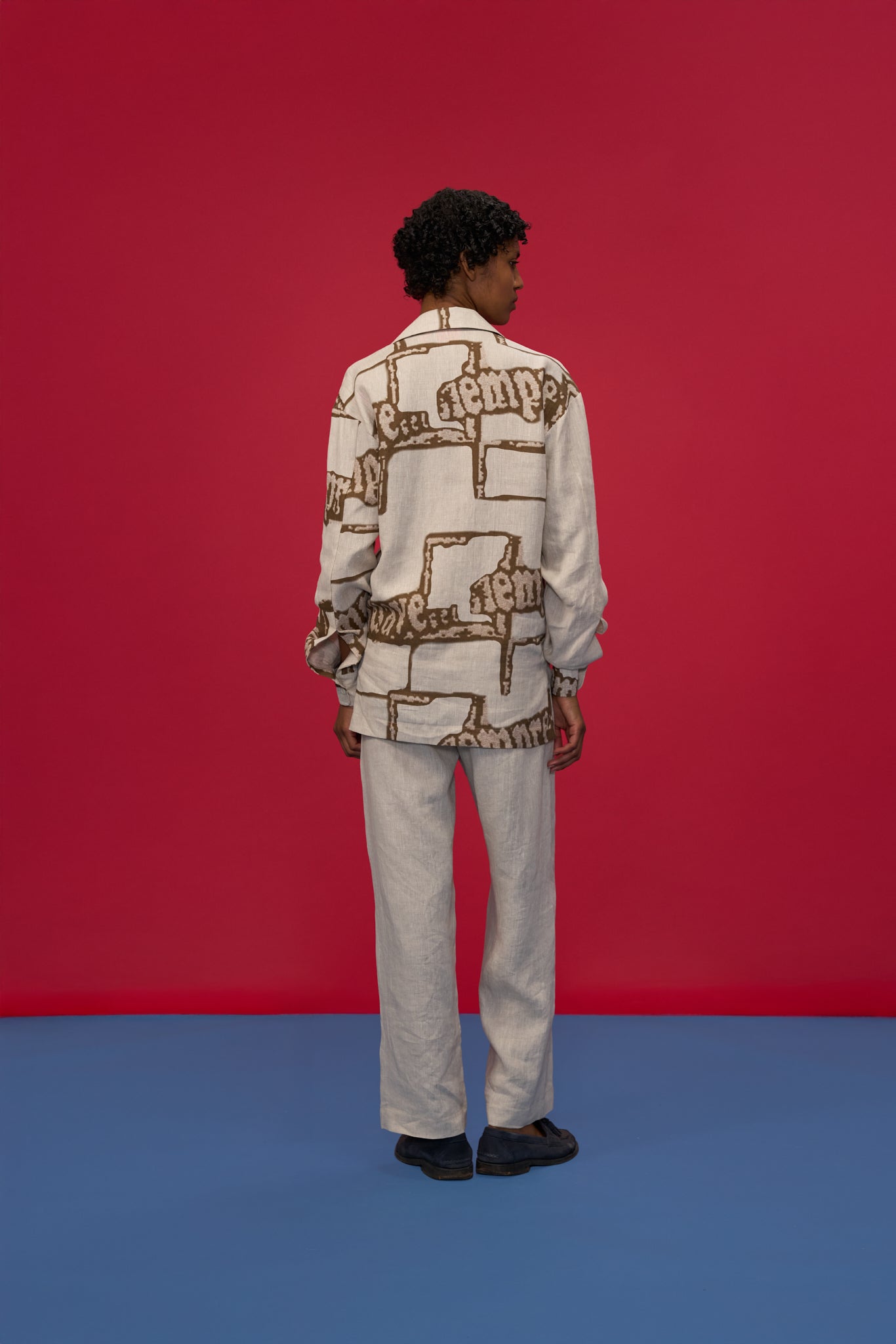 SUAVE CREAM & BROWN PANTS