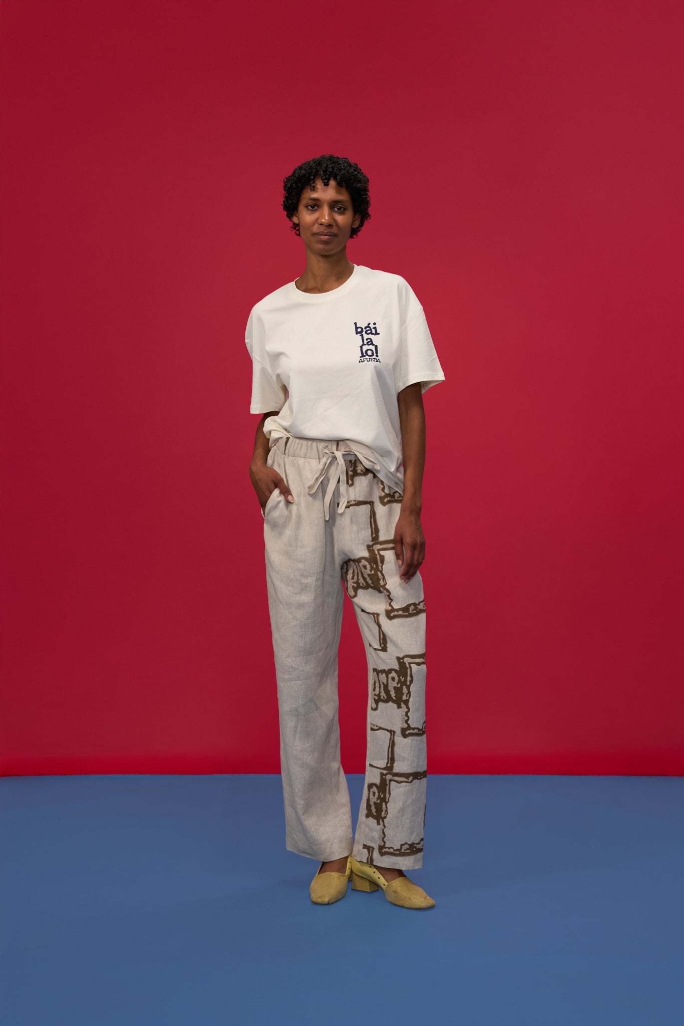 SUAVE CREAM & BROWN PANTS