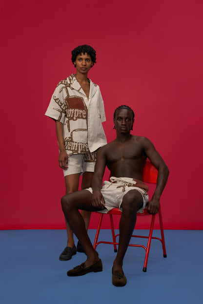 SUAVE RED & CREAM SHORT SLEEVE SHIRT