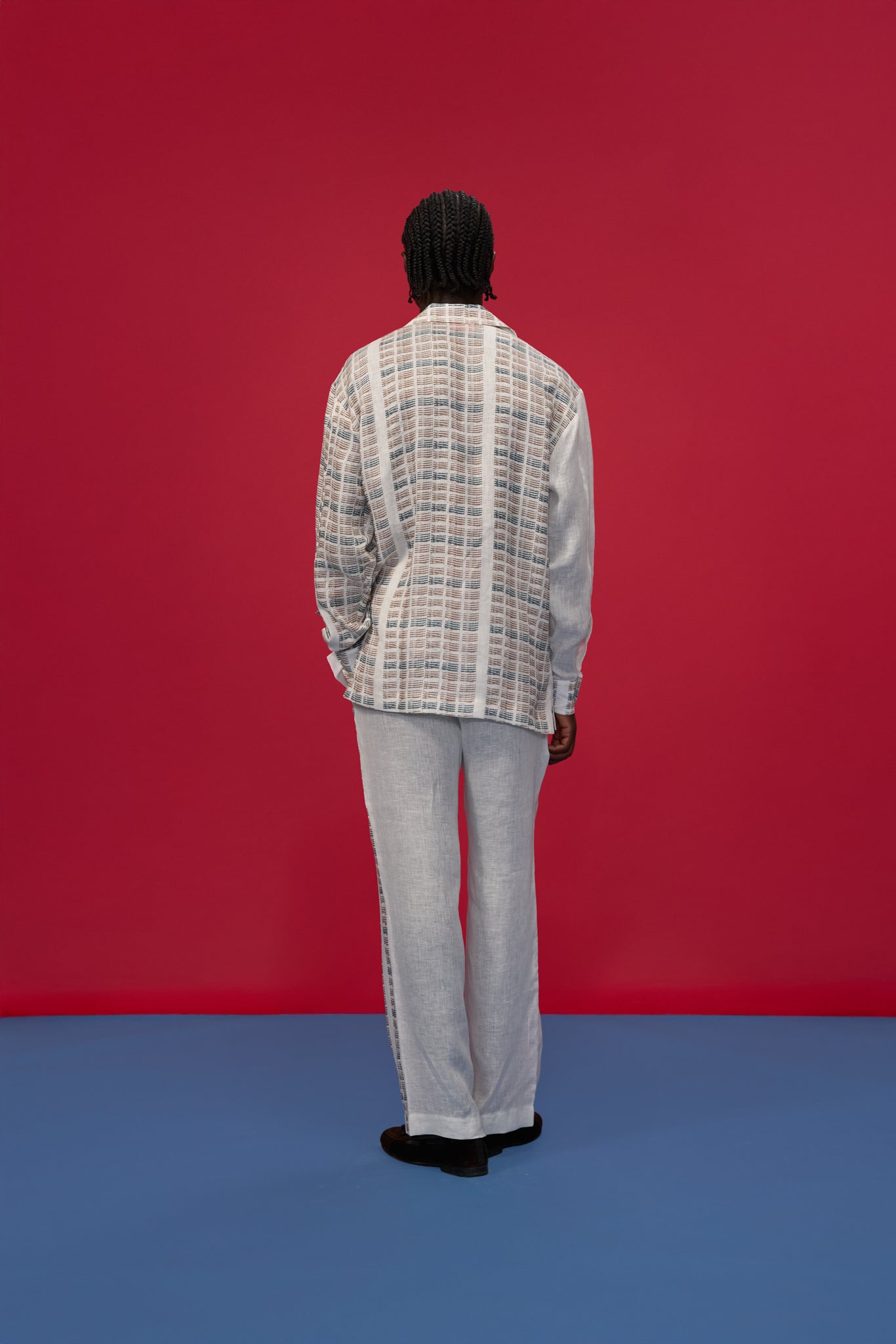 RICO RED & BLUE LONG SLEEVE SHIRT