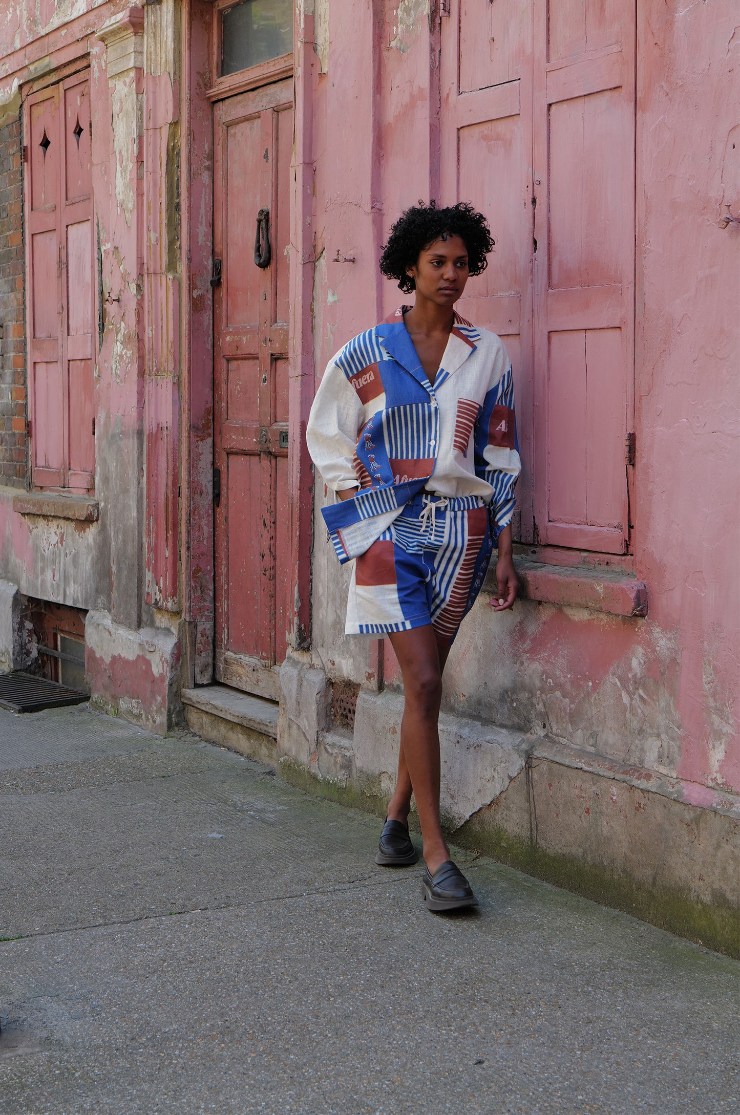 RED & BLUE CASSERITA LONG SLEEVE SHIRT