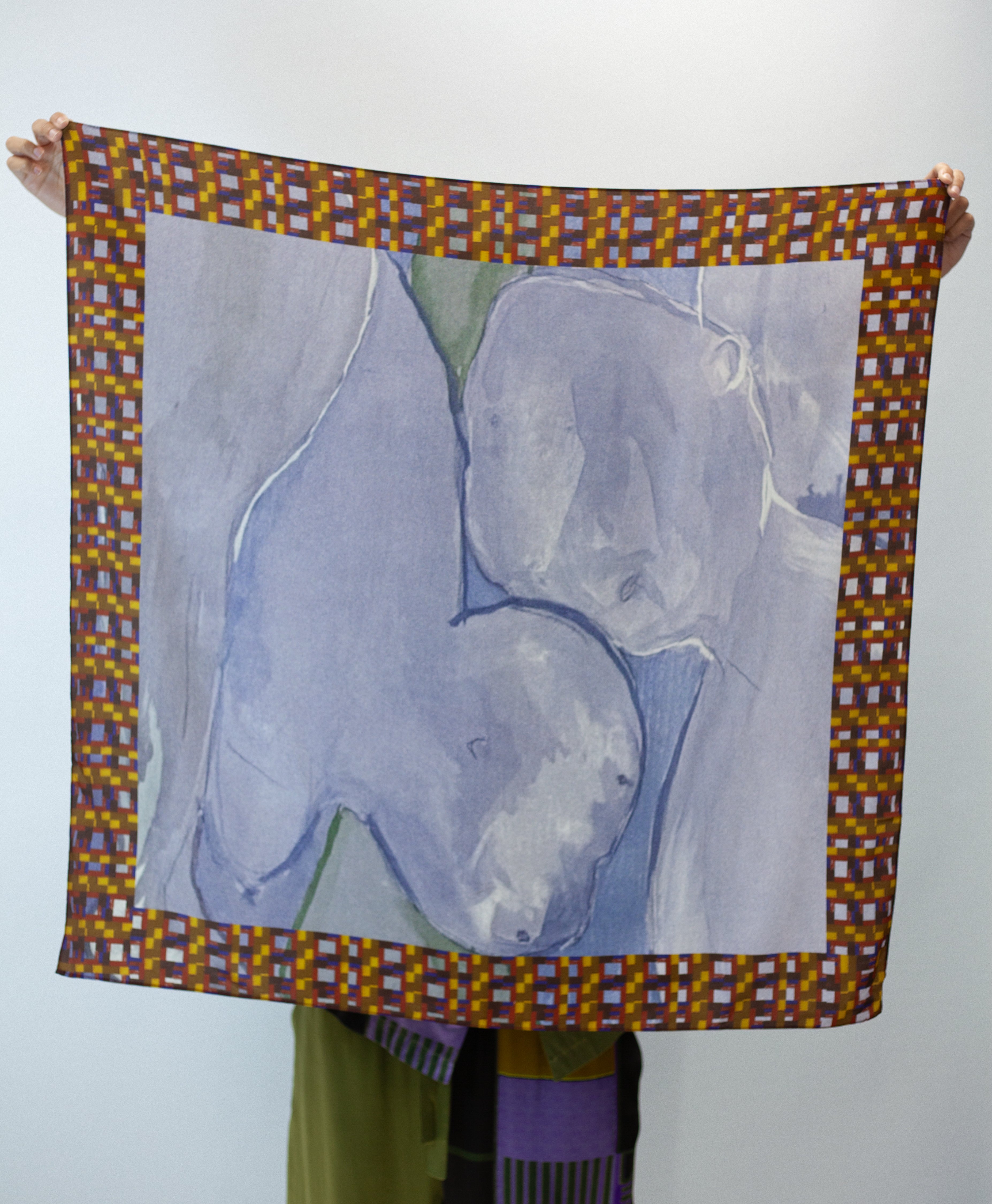 The Twins Silk Scarf