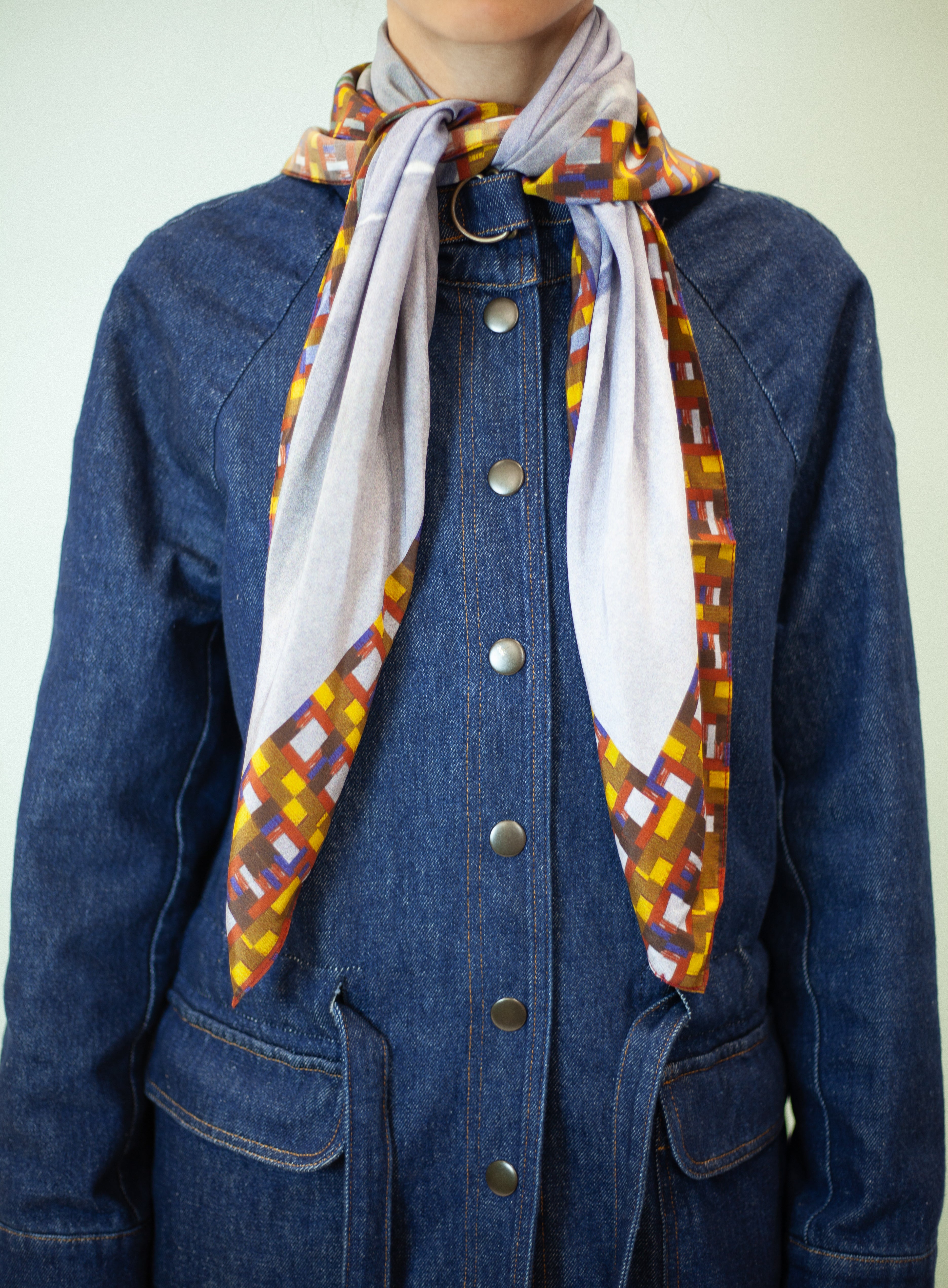 The Twins Silk Scarf