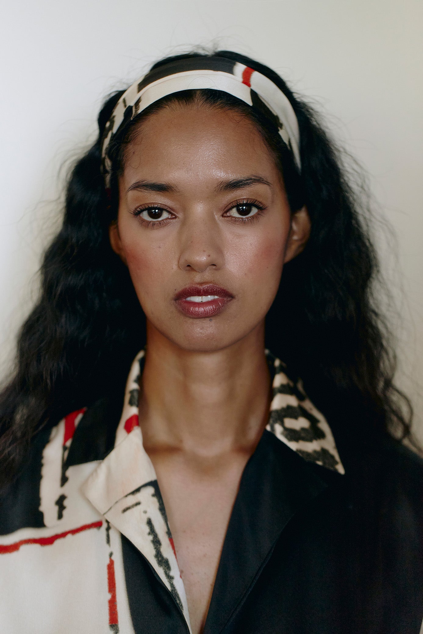 SUAVE BLACK SILK HEADBAND/TOP