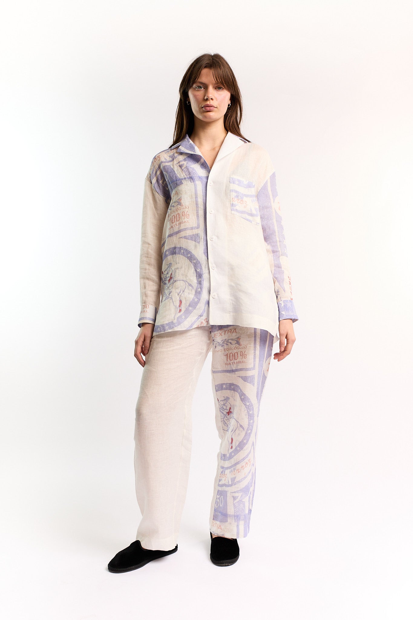 FEROZ LINEN LONG SLEEVE SHIRT