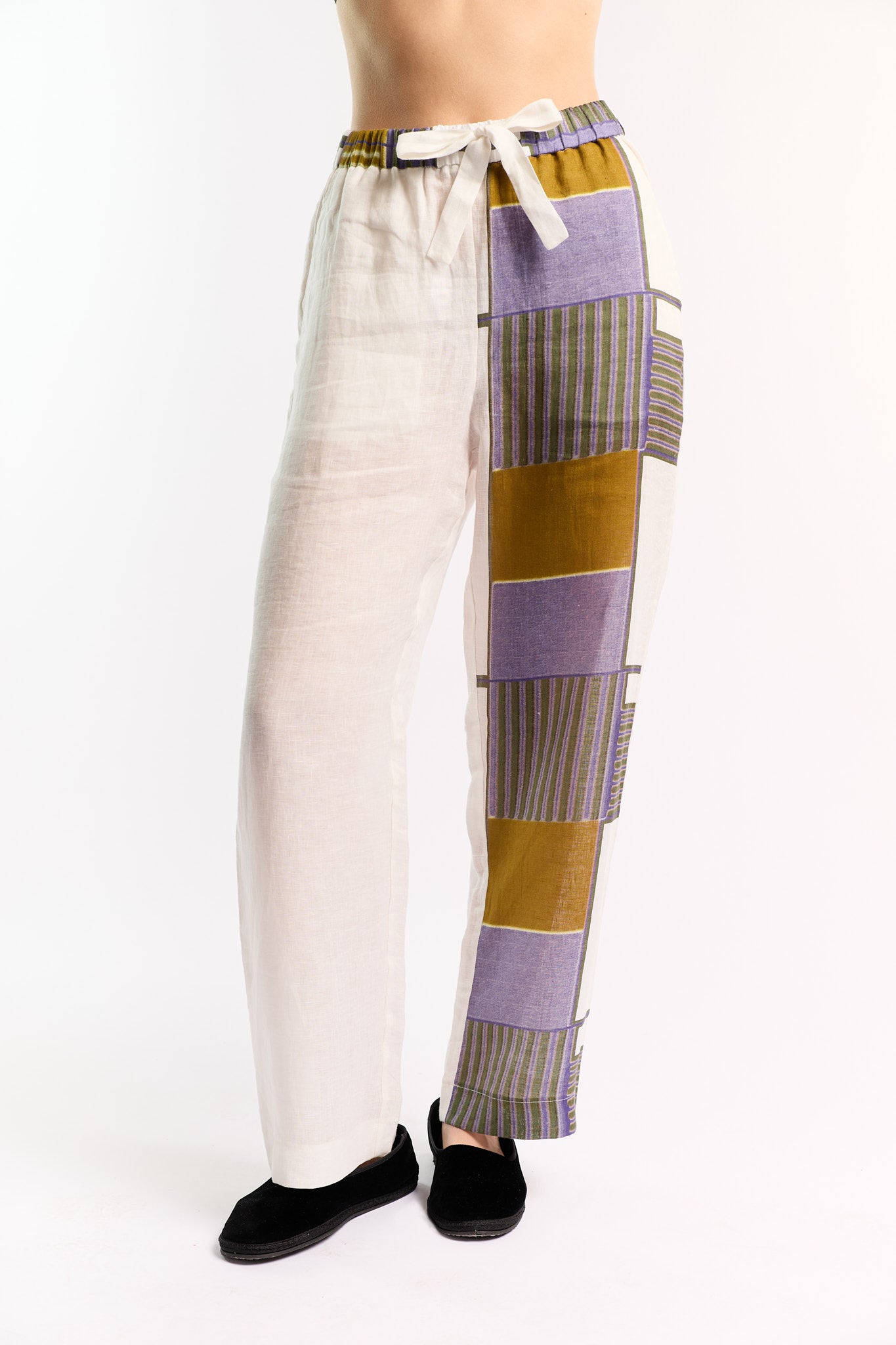 OLIVE CASSERITA LINEN PANTS
