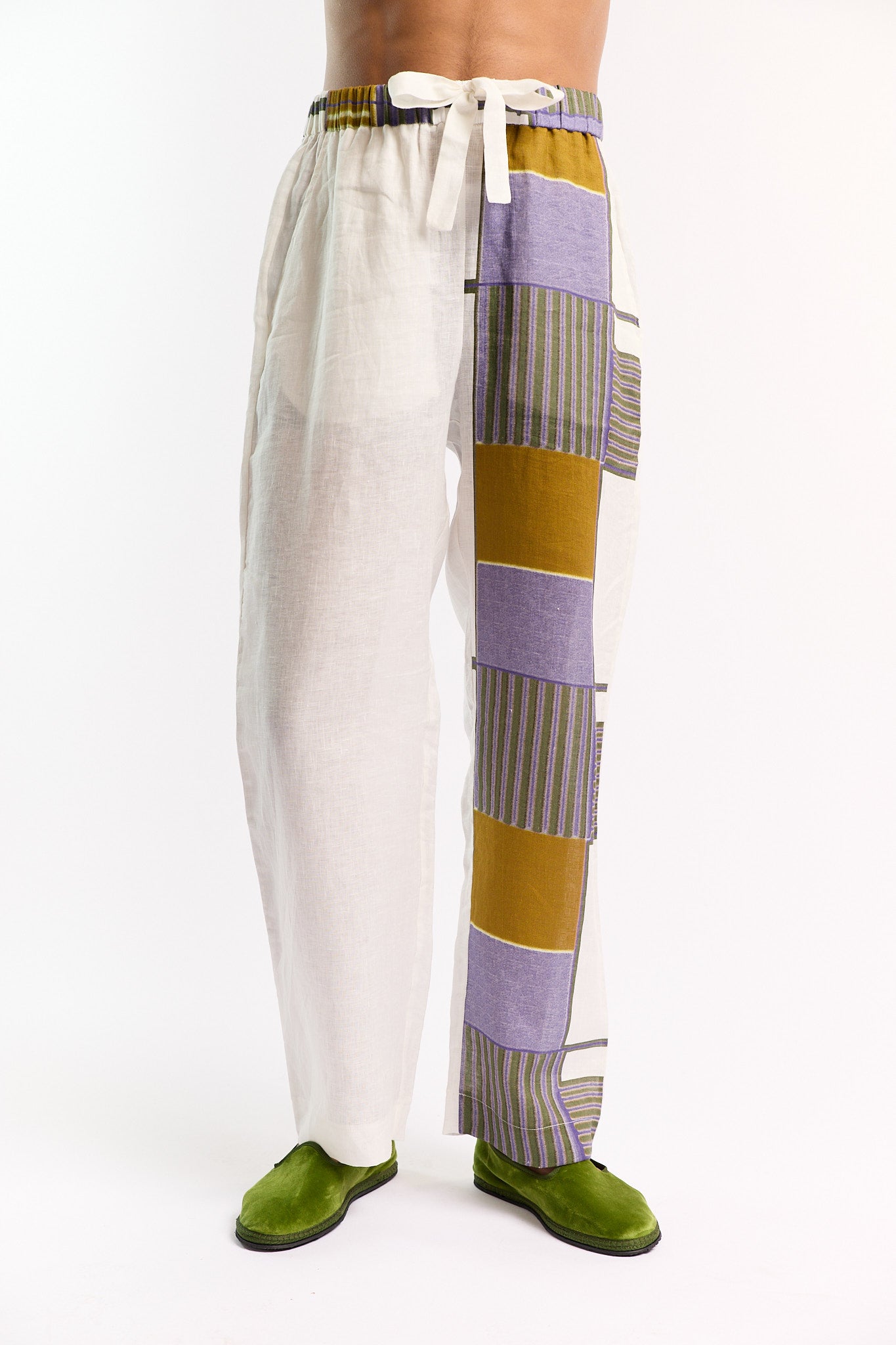 OLIVE CASSERITA LINEN PANTS