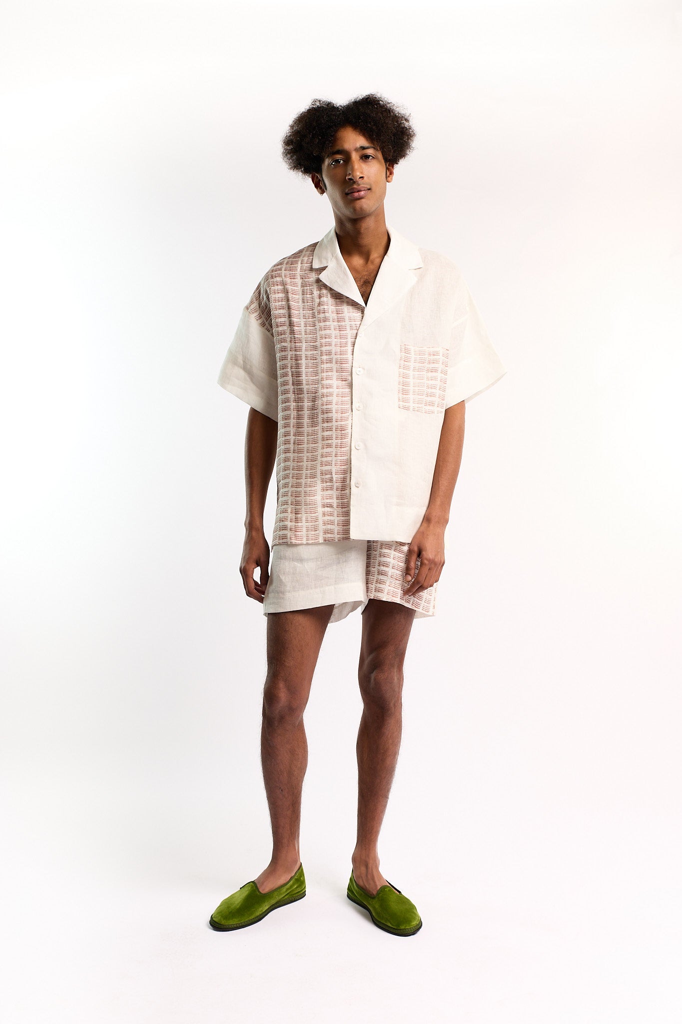RICO RED LINEN SHORTS