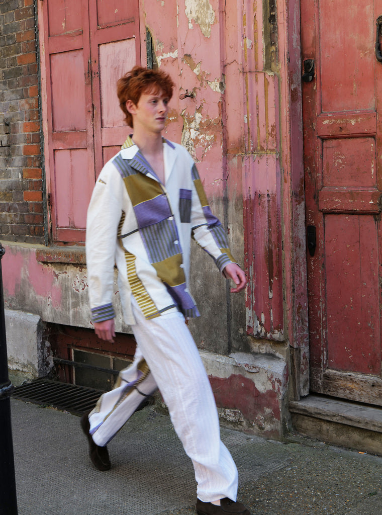 OLIVE CASSERITA LINEN LONG SLEEVE SHIRT