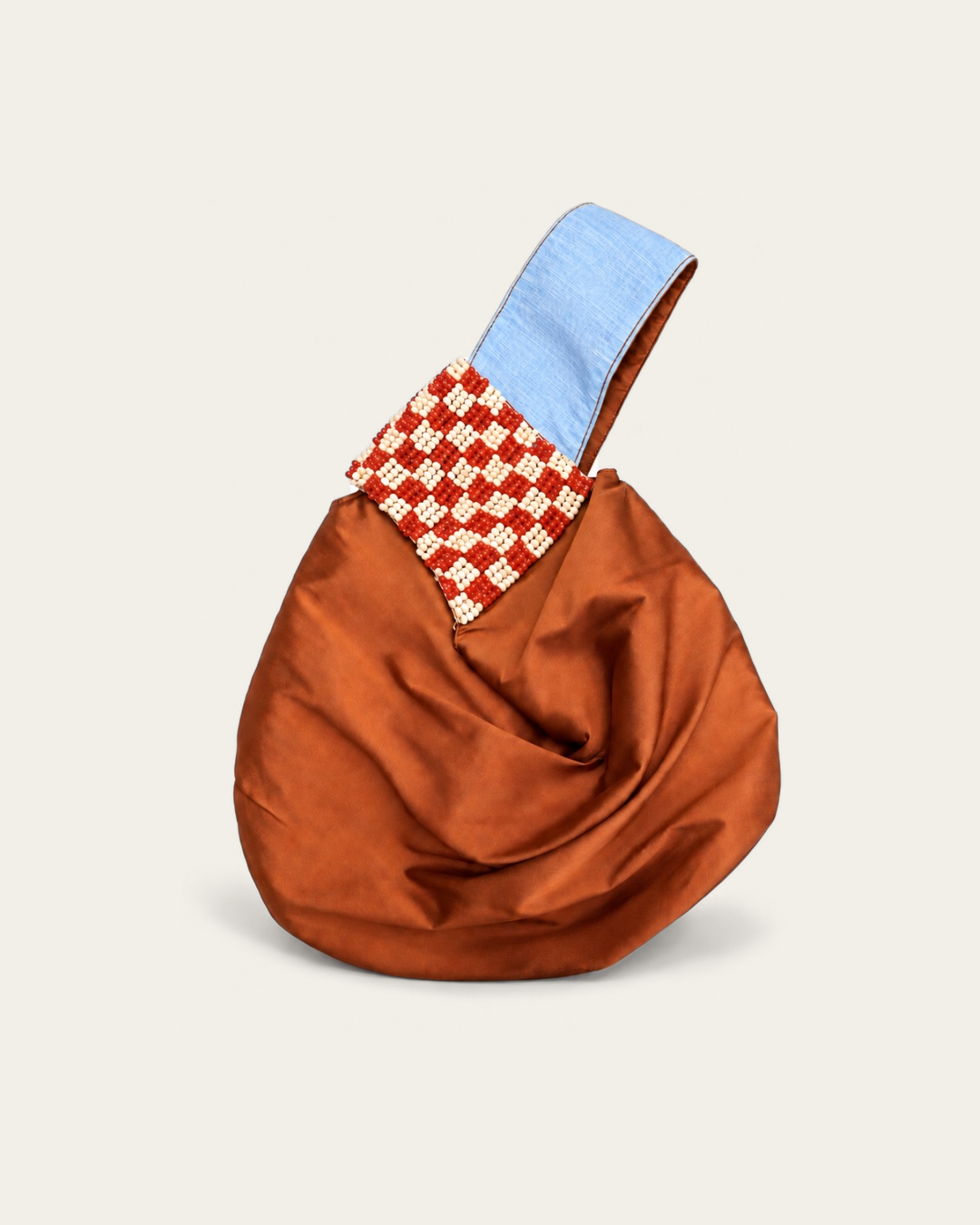 Piropo Knot Bag Ocre - Lightblue