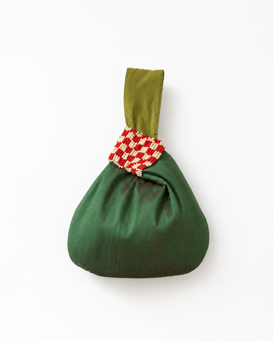 Piropo Knot Bag Verde with Beads